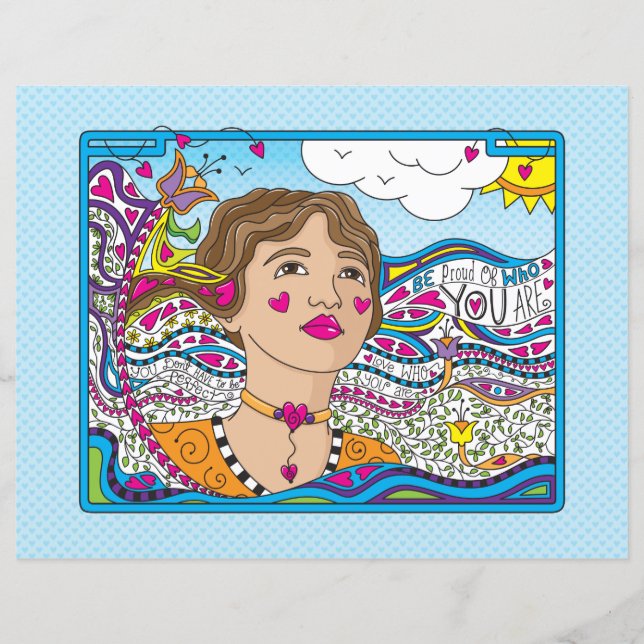 Var stolt över vem du är_Papper Lakan 11" x 8,5" (Framsida)