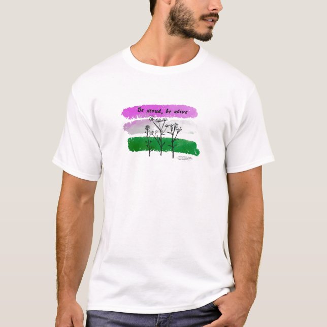 Var stolt, var levande pridet i Genderqueer T Shirt (Framsida)