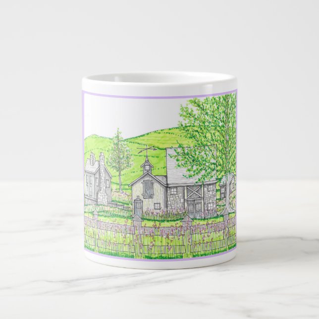 Vår Stone Barn Lavender Jumbo Mugg (Framsidan)