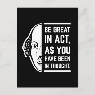 Var Stor I Skådespeleri Shakespeare Thespian Citat Vykort