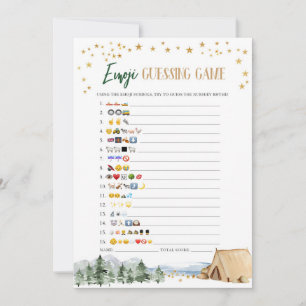 Vår Största Äventyr Baby Shower Emoji Spel Inbjudningar