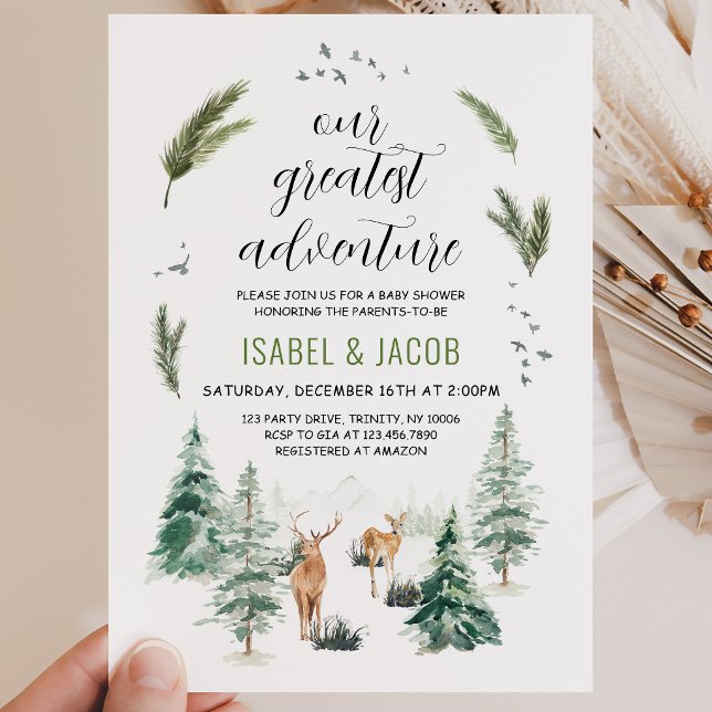 Vår Största Äventyr Baby Shower Inbjudningar (Skapare uppladdad)