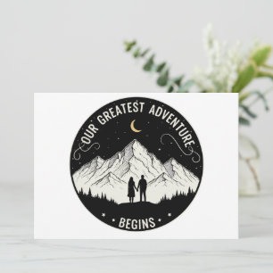 Vår Största Äventyr Börjar Rustic Mountain Co Inbjudningar