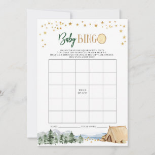 Vår största äventyrs baby shower bingo spel inbjudningar