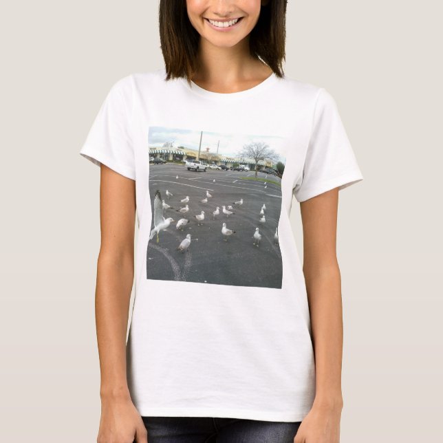 Var stranden för fiskmåsarna t-shirt (Framsida)
