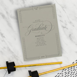 Vår Student Classic Script Grönt Sage Studenten Meddelande