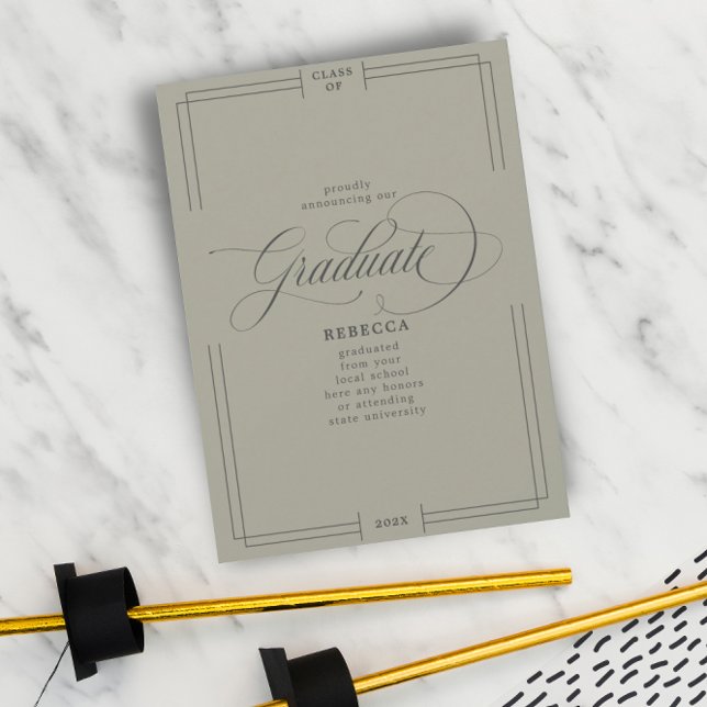 Vår Student Classic Script Grönt Sage Studenten Meddelande (Skapare uppladdad)