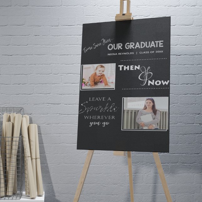 Vår Student | Sen & nu | Studenten Photo Poster (Skapare uppladdad)