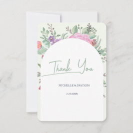 Vår Summer Blommigt Boho Garden Tack Kort