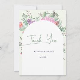 Vår Summer Blommigt Boho Garden Tack Kort