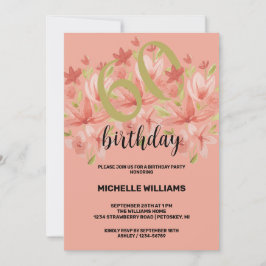 Vår Summer Garden Watercolor Blommigt Inbjudningar