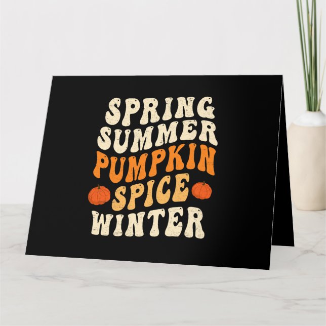 Vår Summer Pumpkin Spice Winter Pumpkin Spice L Kort (Framsida)