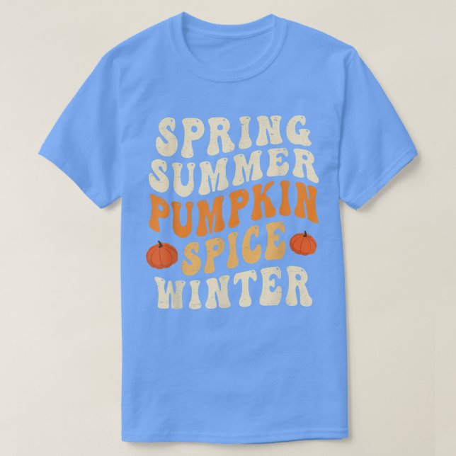 Vår Summer Pumpkin Spice Winter Pumpkin Spice L T Shirt (Design framsida)