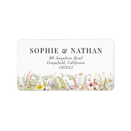 Vår Summer Wildblomma Boho OSA Returadress Adressetikett