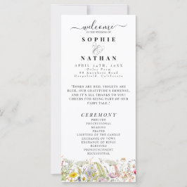 Vår Summer Wildblomma | BRÖLLOPSPROGRAM