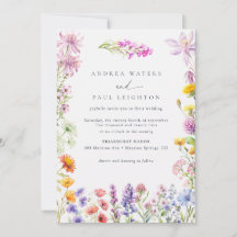 Vår Summer Wildblomma | Färg Blommigt Bröllop