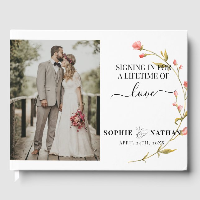 Vår Summer Wildblomma | Gäst Bok (Framsida)