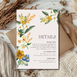 Vår Summer WildblommBoho Garden bröllopet Tilläggskort