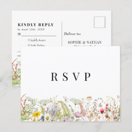 Vår Summer WildblommiBeige Boho OSA Vykort