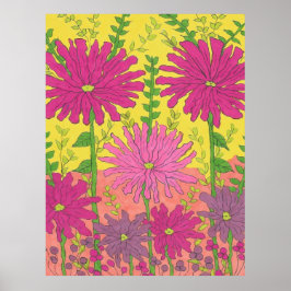 Vår Sunshine Blommigt Poster