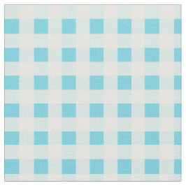 Vår Sunshine Blue White Check Gingham Mönster Tyg
