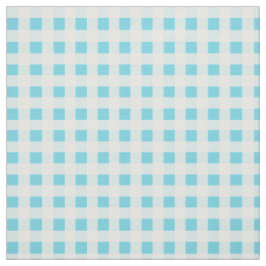 Vår Sunshine Blue White Check Gingham Mönster Tyg