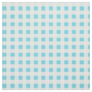 Vår Sunshine Blue White Check Gingham Mönster Tyg