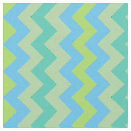 Vår Sunshine Chevron Mönster Blue Grönt Gult Tyg