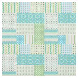 Vår Sunshine Faux Patchwork Mönster Fabric Tyg