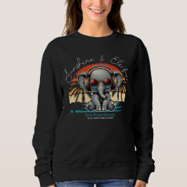 Vår Sunshine och Ele-roligt Retro Beach Getaway T Shirt