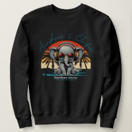 Vår Sunshine och Ele-roligt Retro Beach Getaway T Shirt