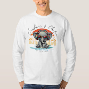 Vår Sunshine och Ele-roligt Retro Beach Getaway T Shirt