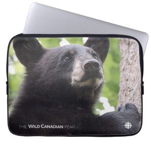 Vår - svart björn laptop sleeve