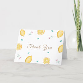 Vår Sweet Lemon Citrus Fruit Baby Shower Tack Kort