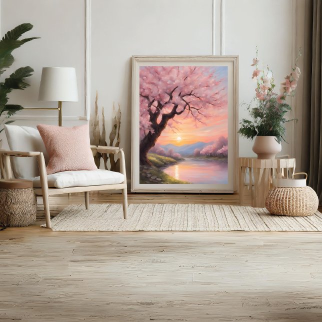 Vår Symphony Trendig Modern målning Poster (Spring Symphony Trendy Modern Painting Poster)