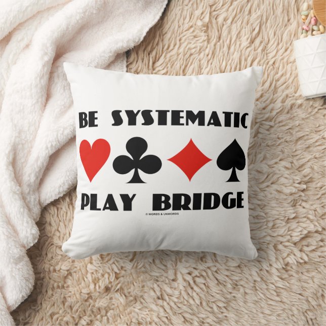 Var systematiska Play Bridge Adress Fyra kort Kost Kudde (Filt)