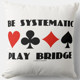 Var systematiska Play Bridge Adress Fyra kort Kost Kudde