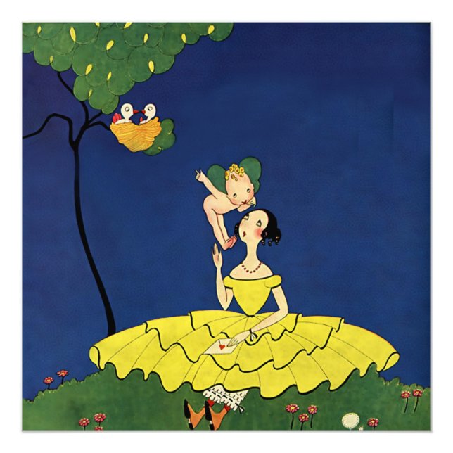 "Vår" Täcke av Annie Fish Fototryck (Framsidan)