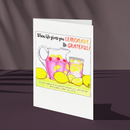 Var tacksam för Lemonade Grattiss Card Kort