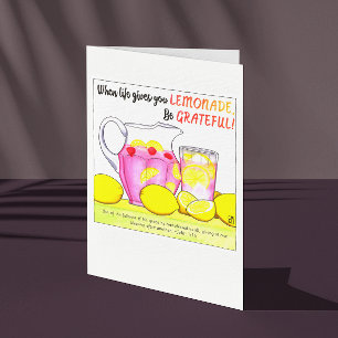 Var tacksam för Lemonade Grattiss Card Kort