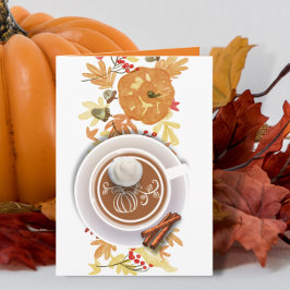 Var tacksam för Pumpkin Spice Season-hälsningskort Kort