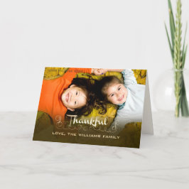 Var tacksam. Foto för thanksgiving Anpassningsbar Helgkort