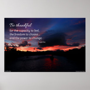 Var tacksam...inspirerande poster