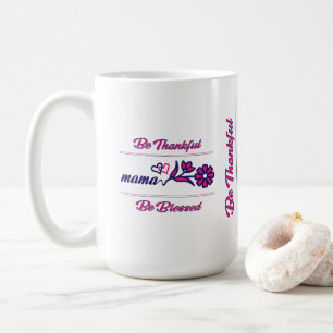 Var Tacksam Mama Rosa,Blå Färg Modern Kaffemugg