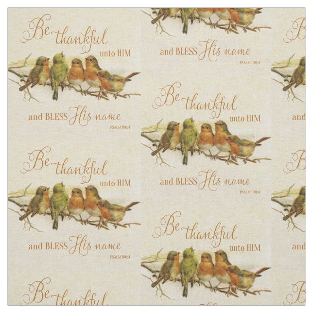 Var tacksam mot honom och lös hans Namn Tyg (Provkarta)