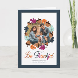 Var tacksam Thanksgiving Höst färger andning Foder Kort