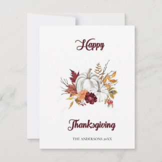 Var tacksam, Whimsical Happy thanksgiving Julkort