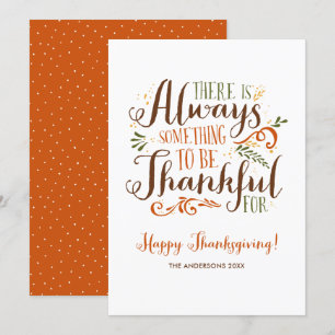 Var tacksam, Whimsical Happy thanksgiving Julkort