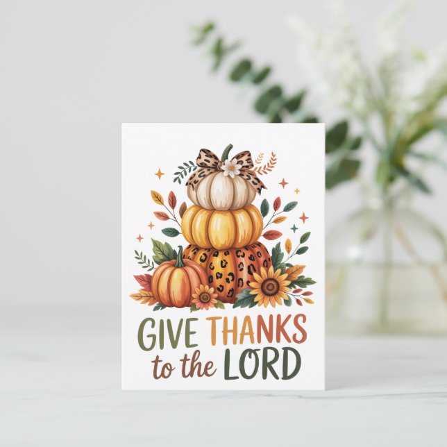 Var tacksamma - Tacksgiving (Tacksägelsedagen) Vykort (Stående Fram)