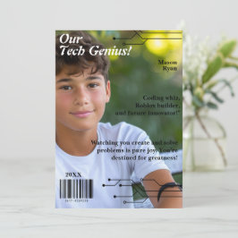 Vår Tech Genius Magazinomslag Julkort